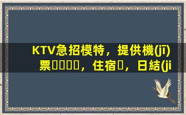 KTV急招模特，提供機(jī)票，住宿，日結(jié)